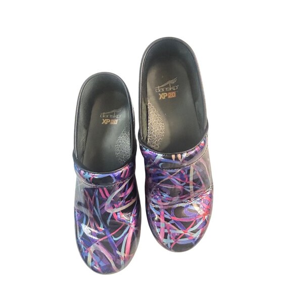 Dansko Women's Professional Leather Clogs in Petrol Patent Ribbon 40 US 10 - Picture 3 of 6